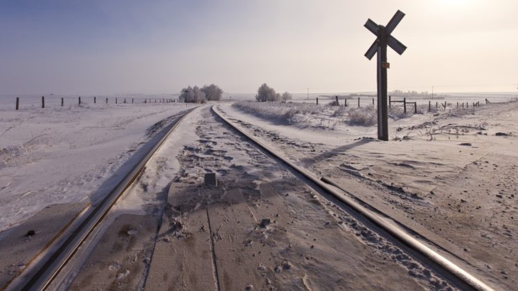 snow, Railway, Landscape, Winter HD Wallpaper Desktop Background