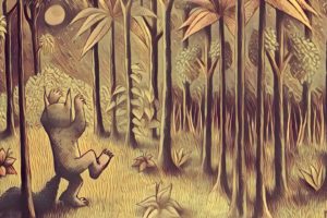 Maurice Sendak, Where the Wild Things Are, Night, Forest, Moon