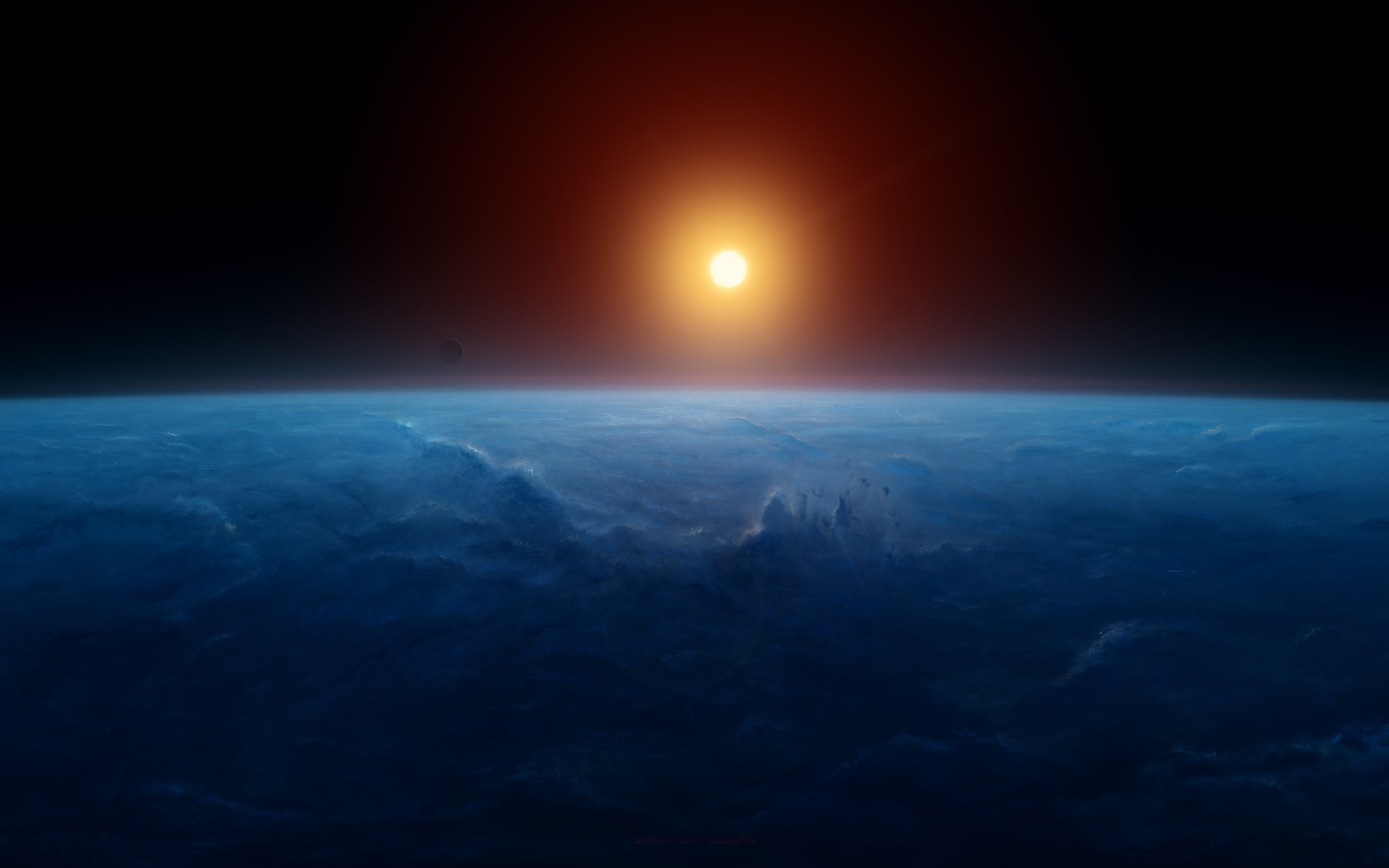 sunset, Earth, Space Wallpaper