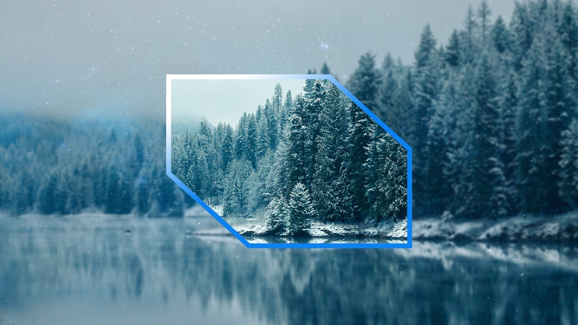 blurred, Landscape, Winter, Trees, Space Wallpaper