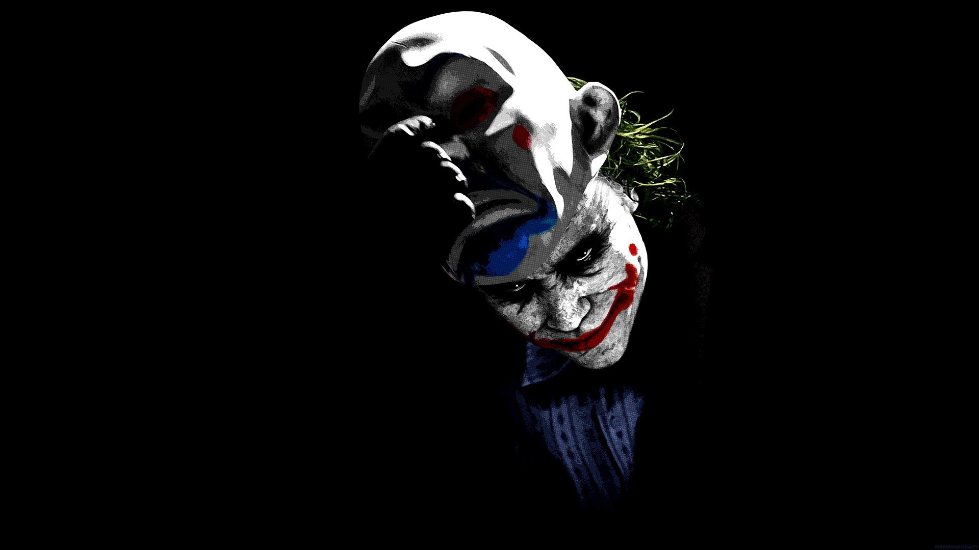 Joker, Black background Wallpaper