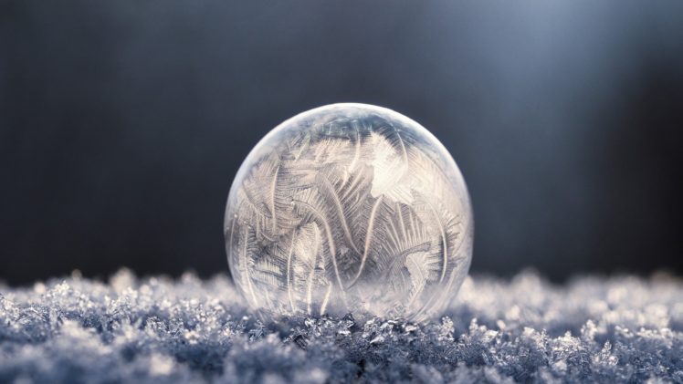 bubbles, Soap, Frost, Winter, Frozen bubble, Macro, Ice HD Wallpaper Desktop Background