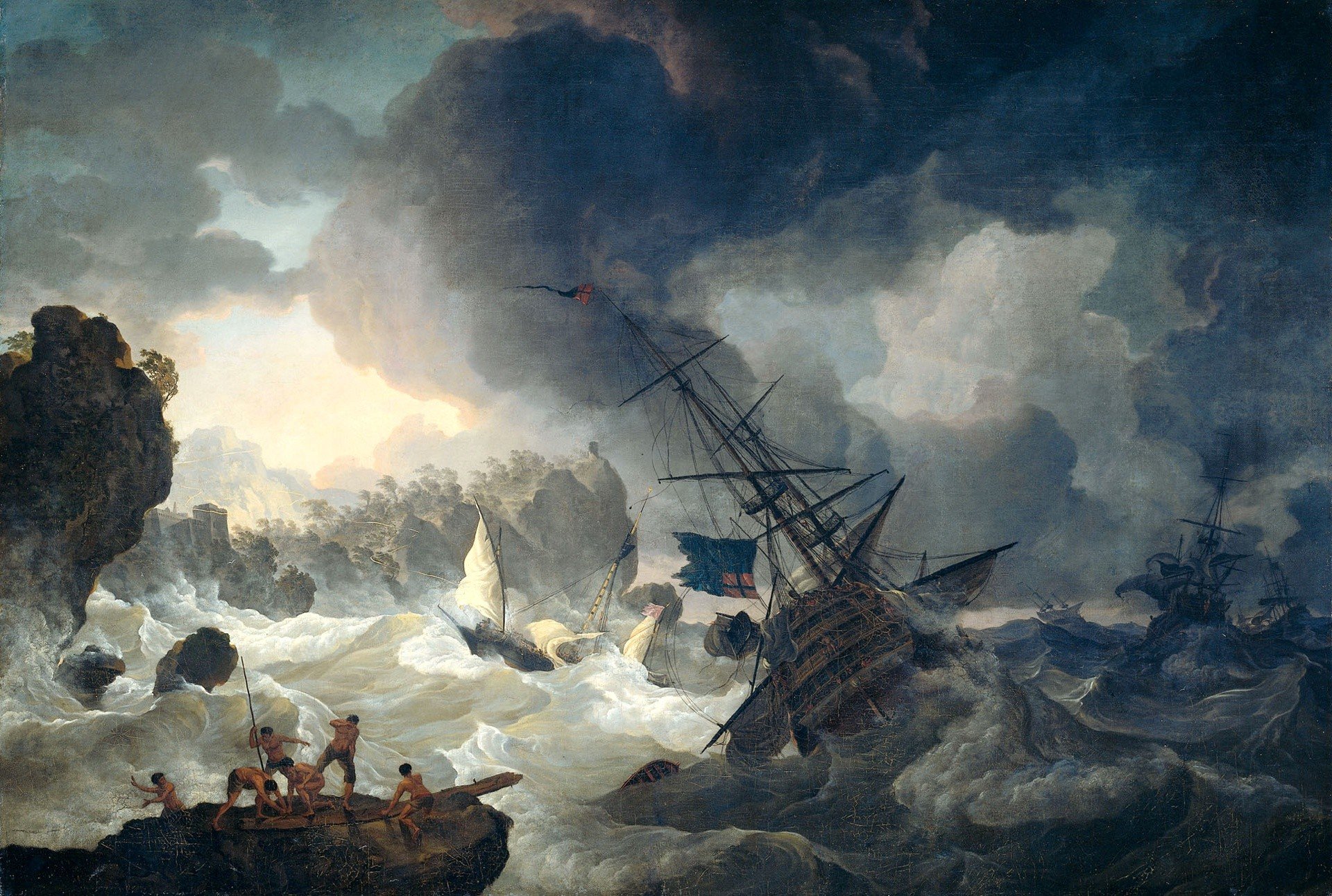 Cabeza de Vaca, Hendrik Kobell, Painting, Artwork, Shipwreck Wallpaper