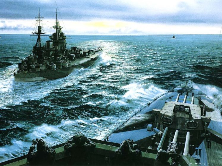 Nelson class battleship, HMS Rodney HD Wallpaper Desktop Background