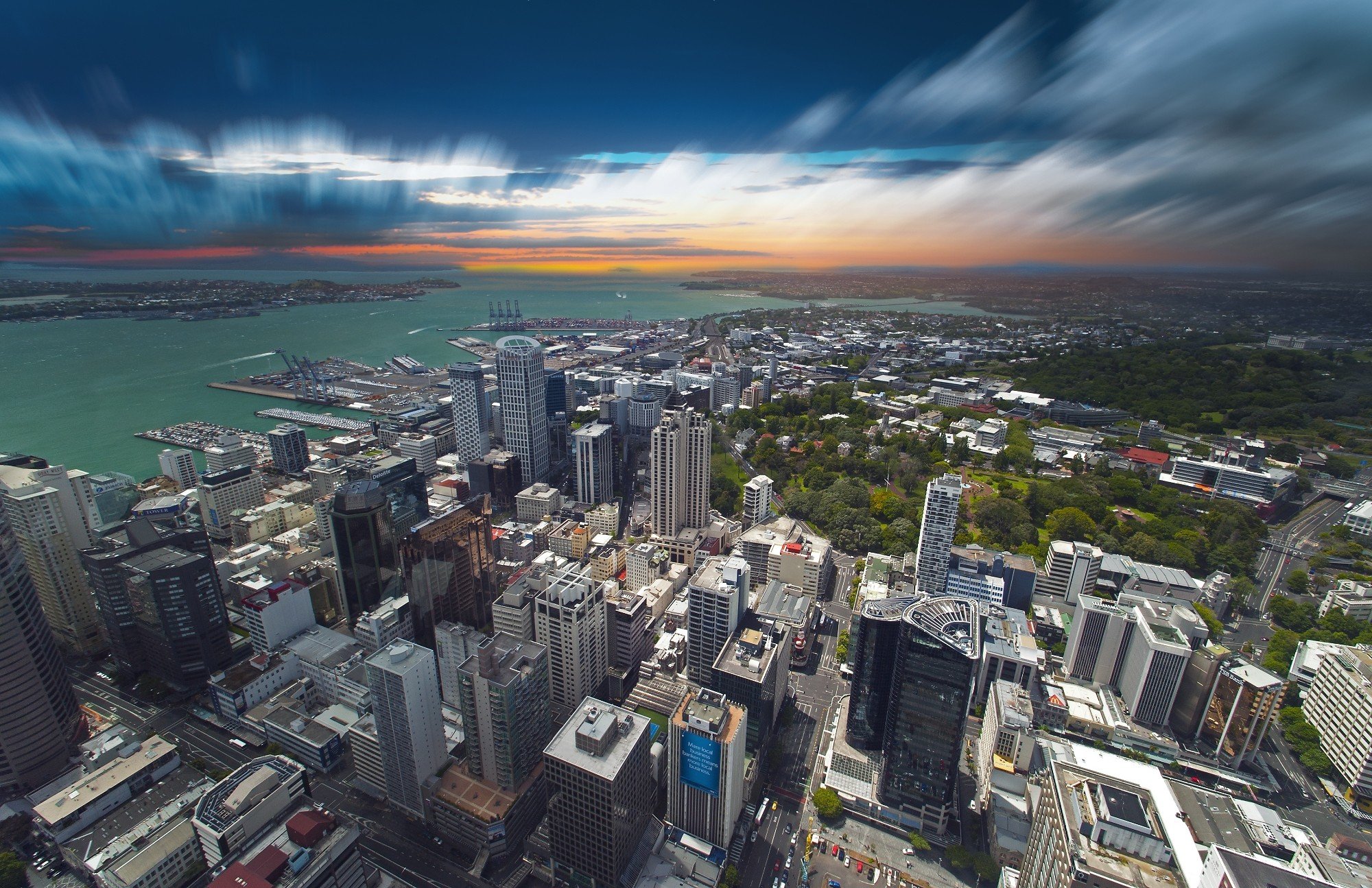 cityscape, Building, Sea, Auckland Wallpaper
