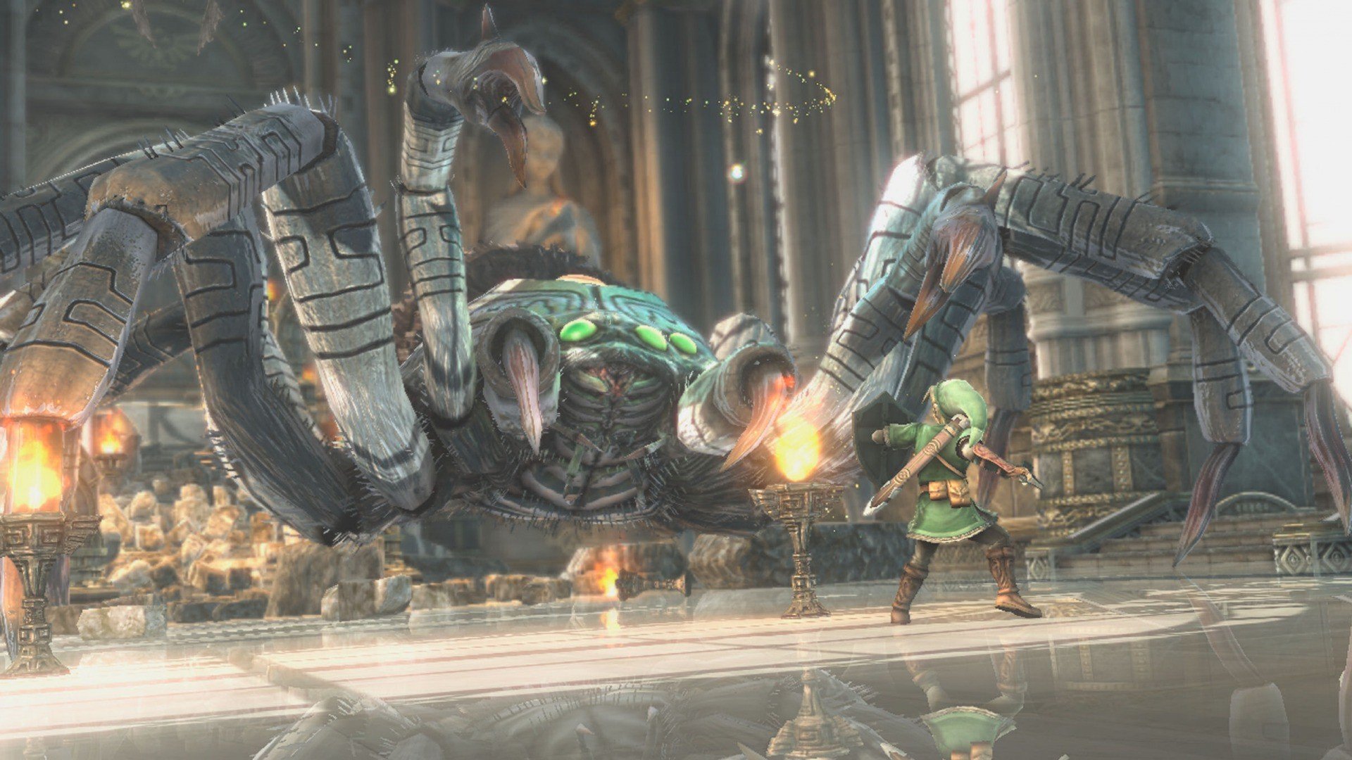 Link, The Legend of Zelda, Giant Spider, Video games, Screen shot Wallpaper