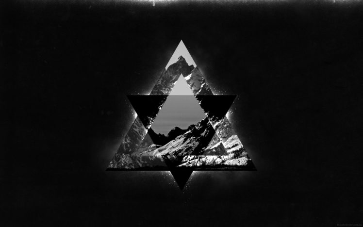 geometry, Triangle, Mountains, Dark HD Wallpaper Desktop Background