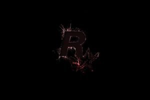 Rockstar Games, Simple, Black background, Dark, Black