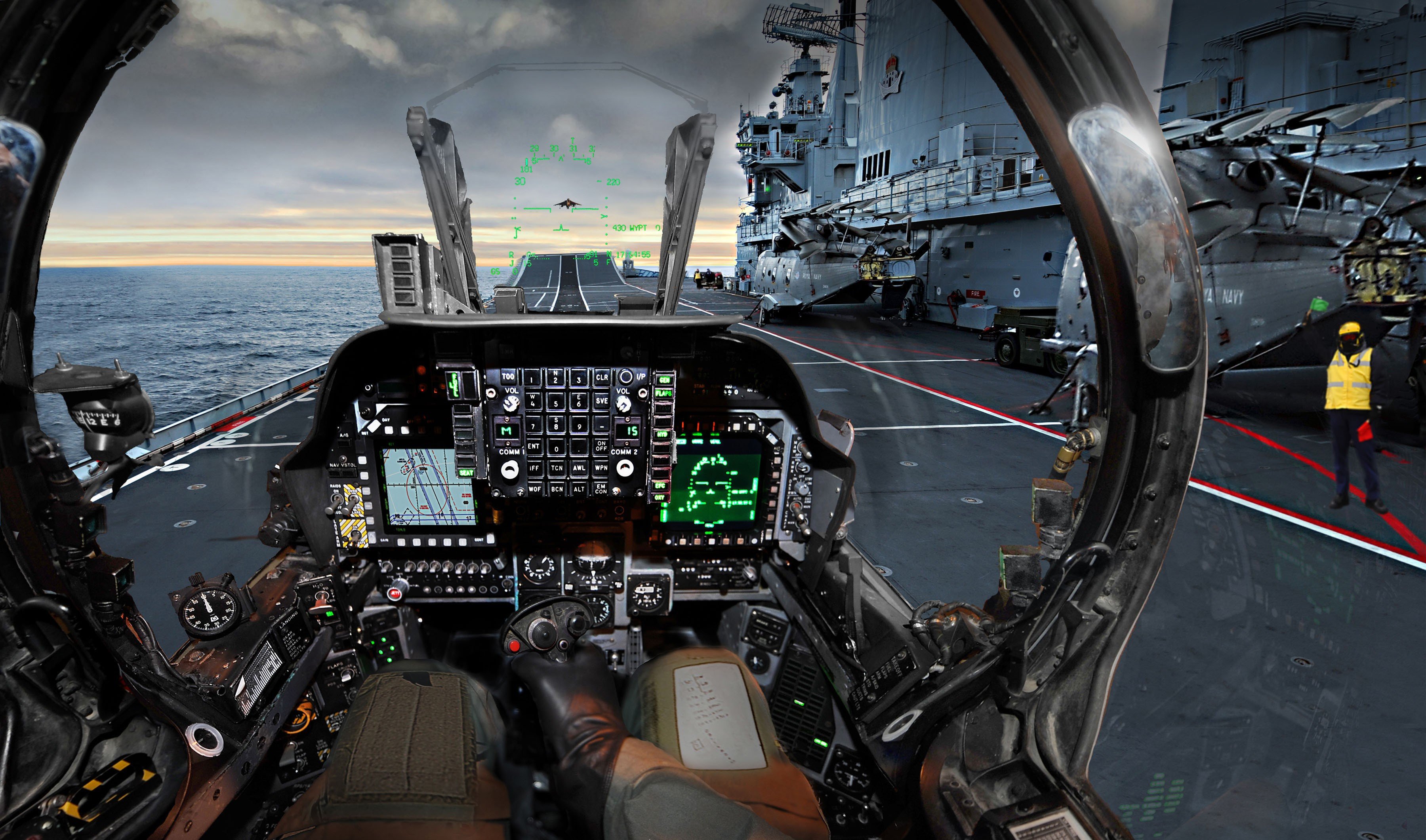 Harrier, Royal Navy, Cockpit, Helicopters Wallpaper