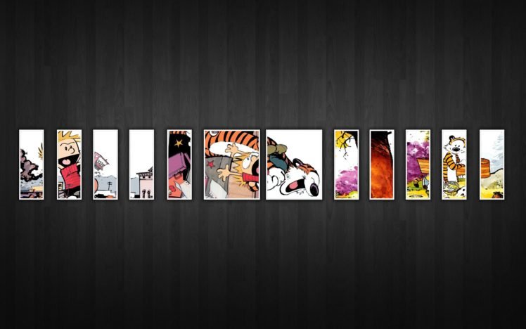 Calvin and Hobbes, Comic art HD Wallpaper Desktop Background