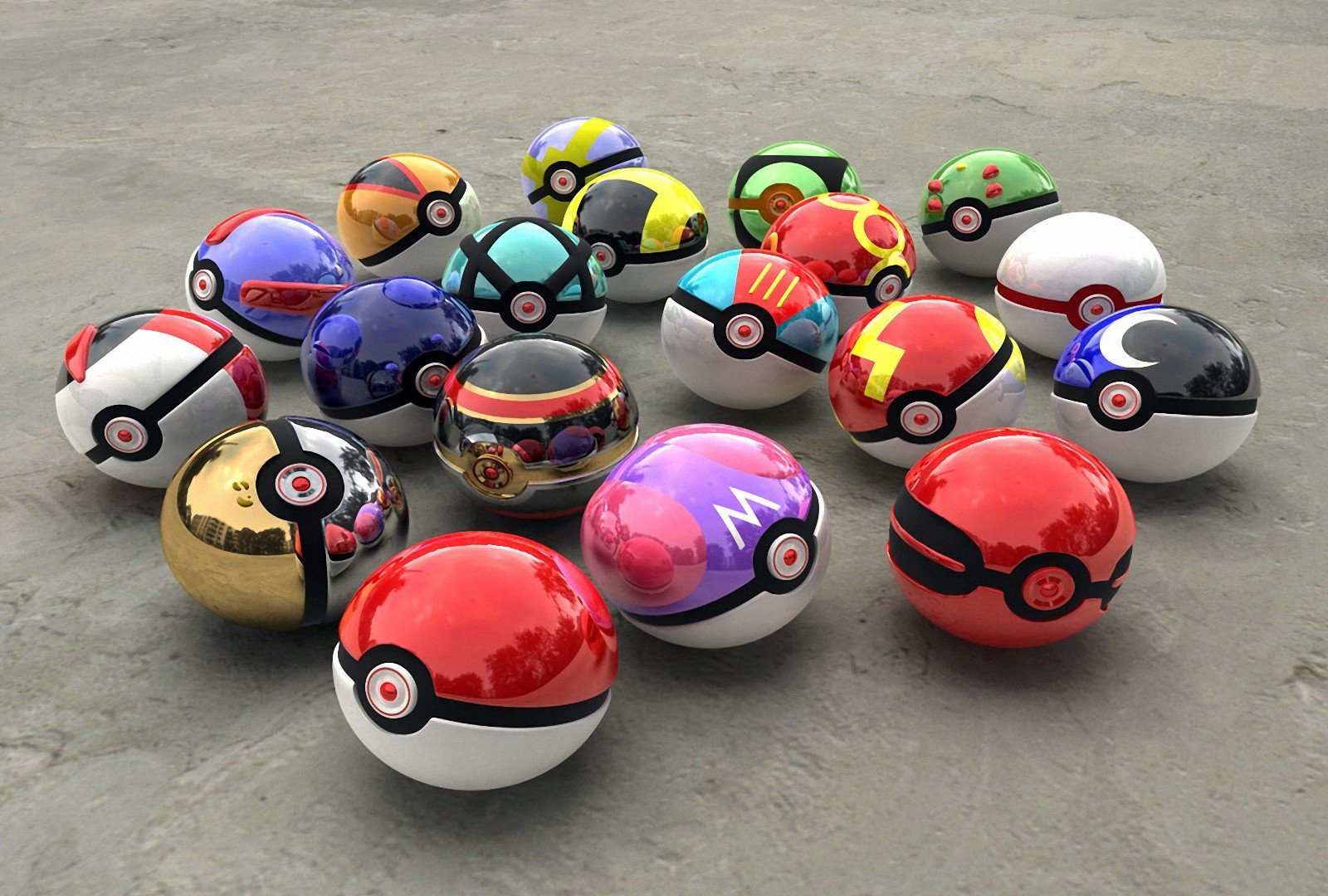 Pokémon, Poké Balls Wallpaper