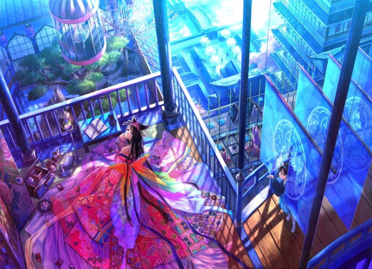 fairies, Oriental, Balcony HD Wallpaper Desktop Background