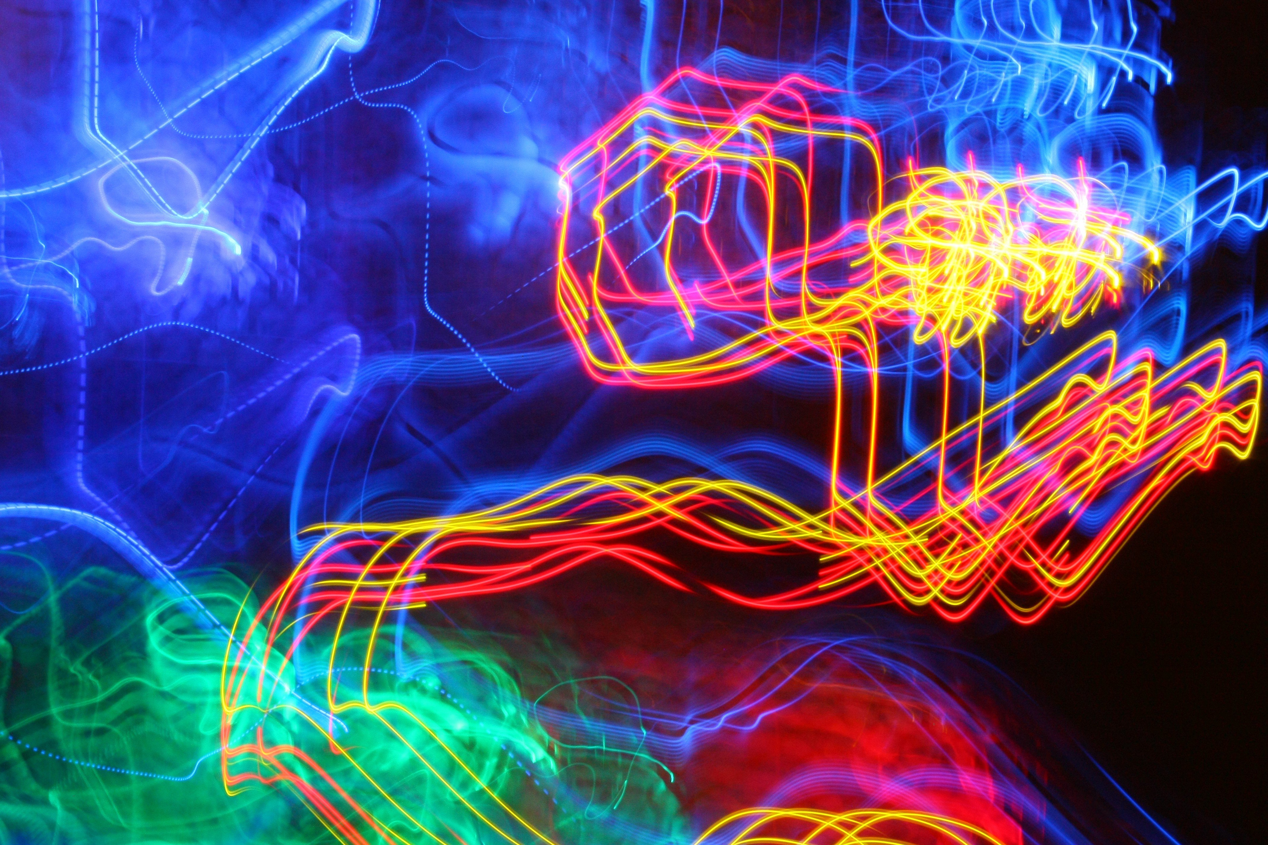long exposure, Light painting, Colorful Wallpaper
