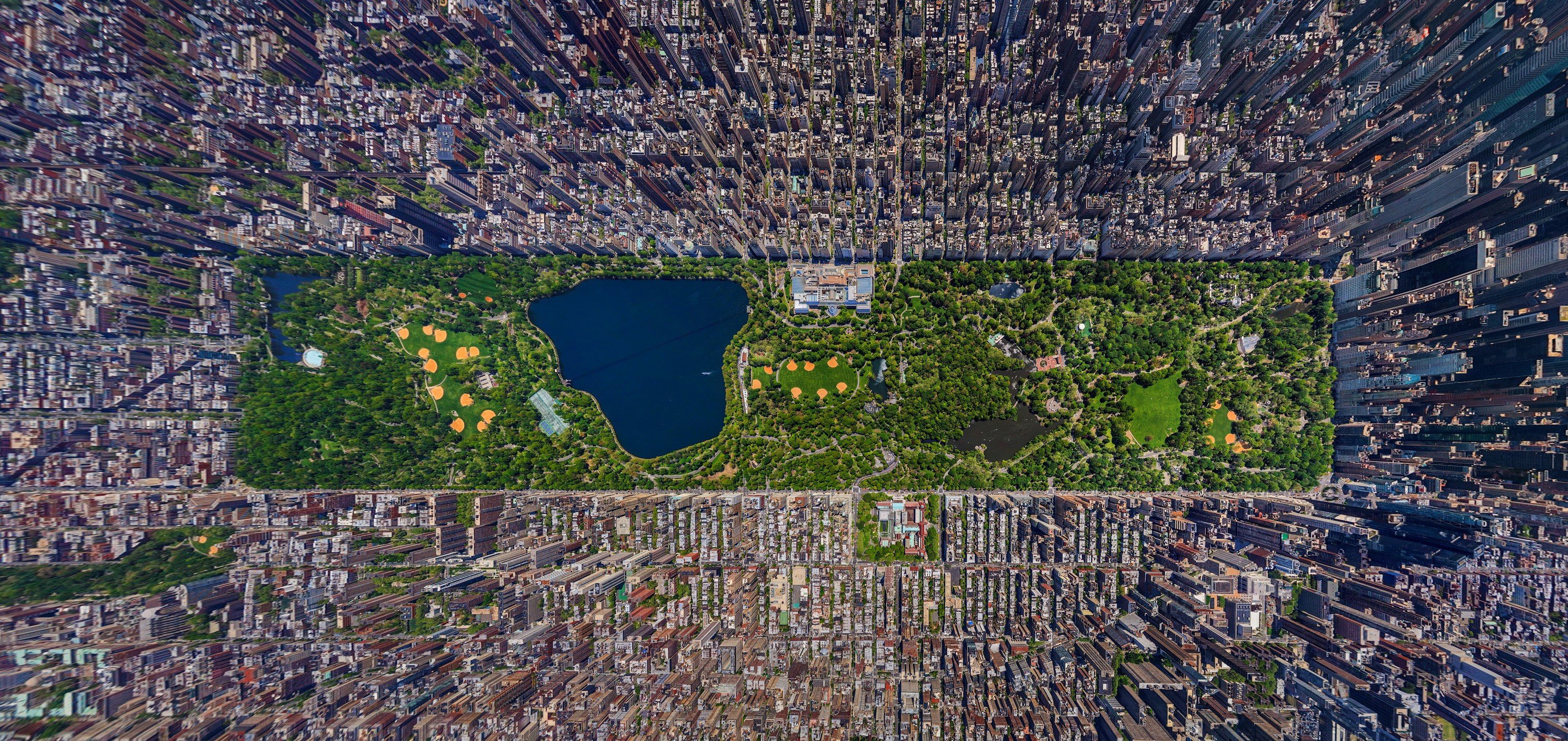 aerial view, New York City, Cityscape, USA, Central Park, City, Green Wallpaper