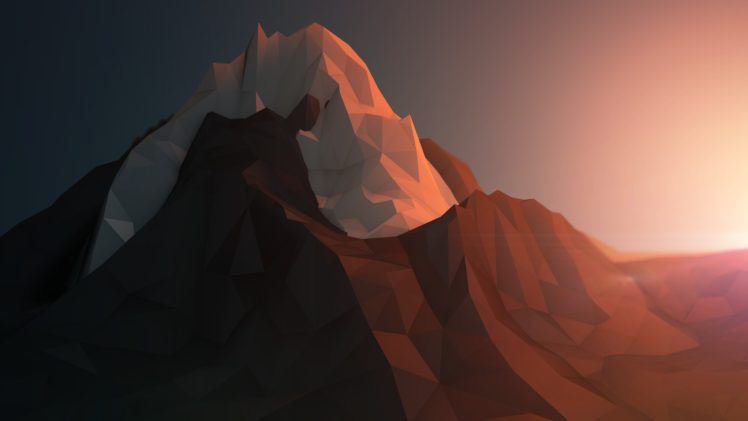 low poly, Mountains HD Wallpaper Desktop Background