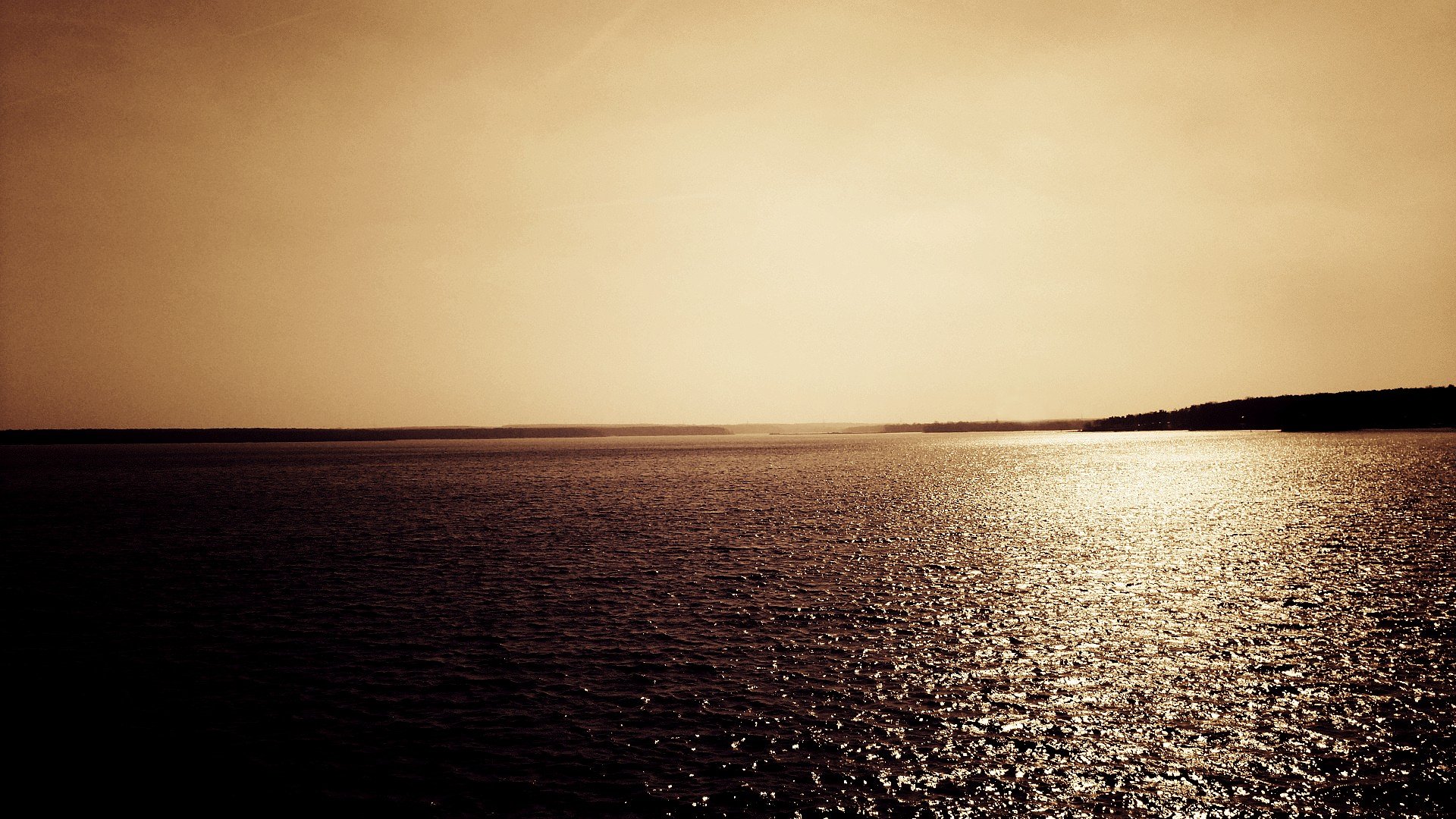 sea, Sepia Wallpaper