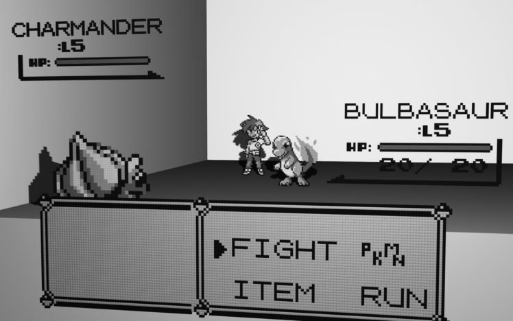 Bulbasaur, Charmander, Battle, Pixel art, Pokémon, Video games HD Wallpaper Desktop Background