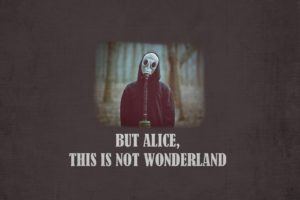 gas masks, Alice in Wonderland, Apocalyptic