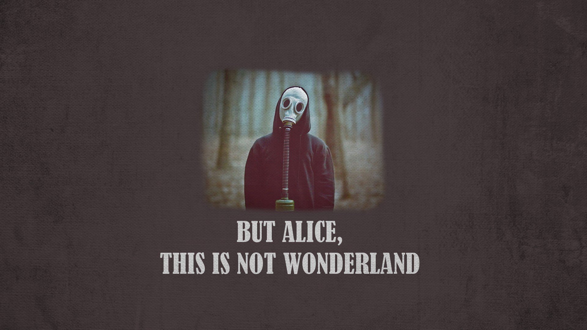 gas masks, Alice in Wonderland, Apocalyptic Wallpaper