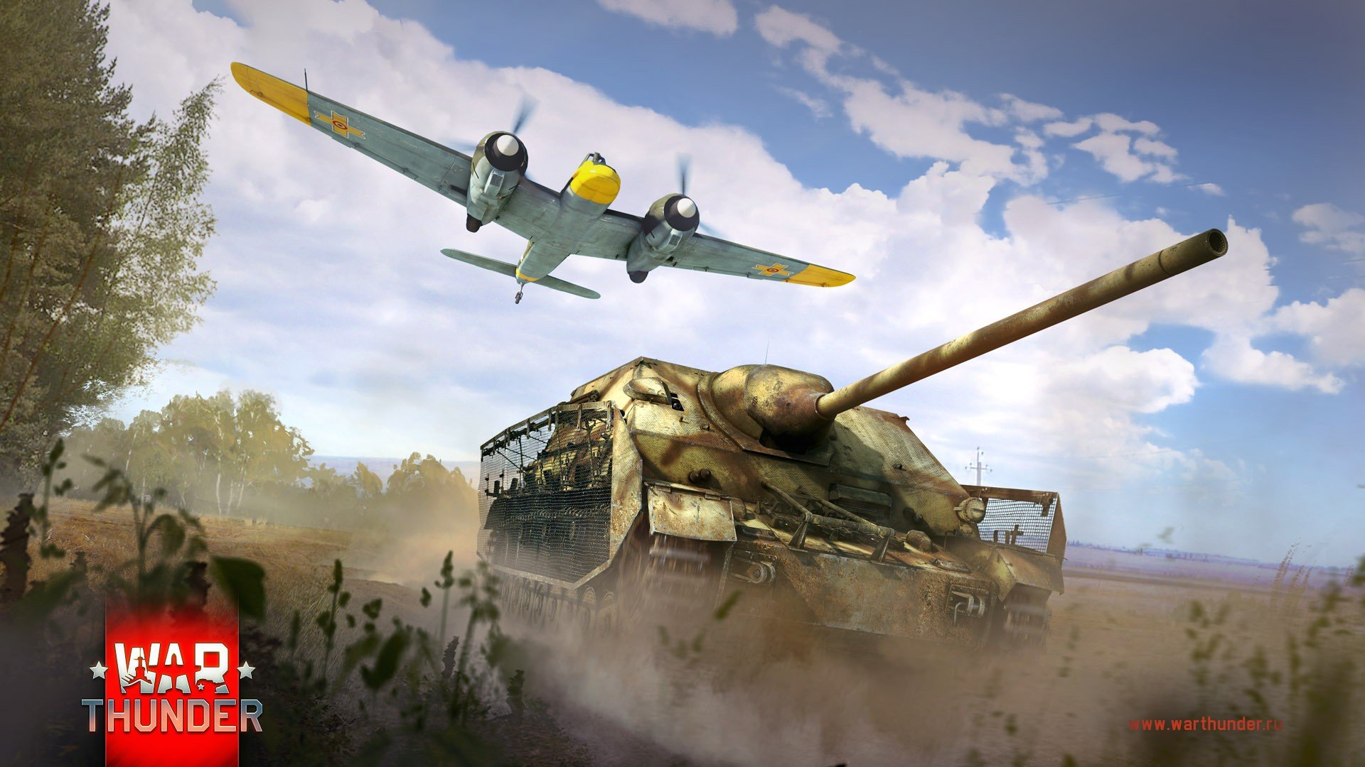 War Thunder, Tank, Airplane, Gaijin Entertainment, Jagdpanzer IV, Henschel Hs 129 Wallpaper