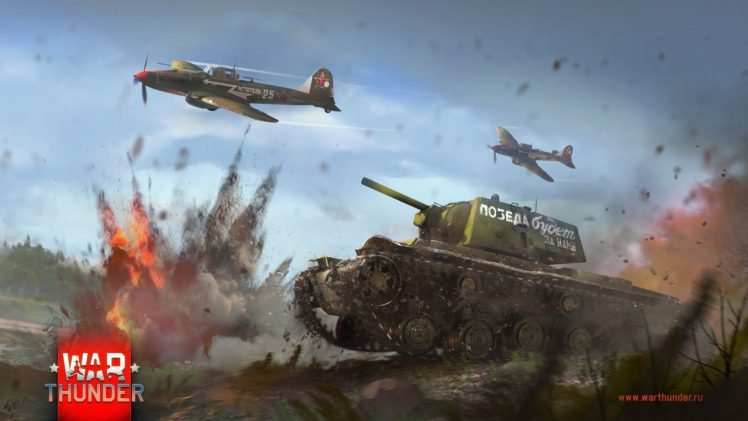 War Thunder, Airplane, Tank, KV 1, Gaijin Entertainment HD Wallpaper Desktop Background