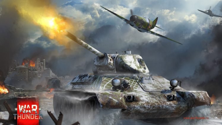 War Thunder, Airplane, Tank, T 34, Gaijin Entertainment, Lavochkin Gorbunov Gudkov LaGG 3 HD Wallpaper Desktop Background