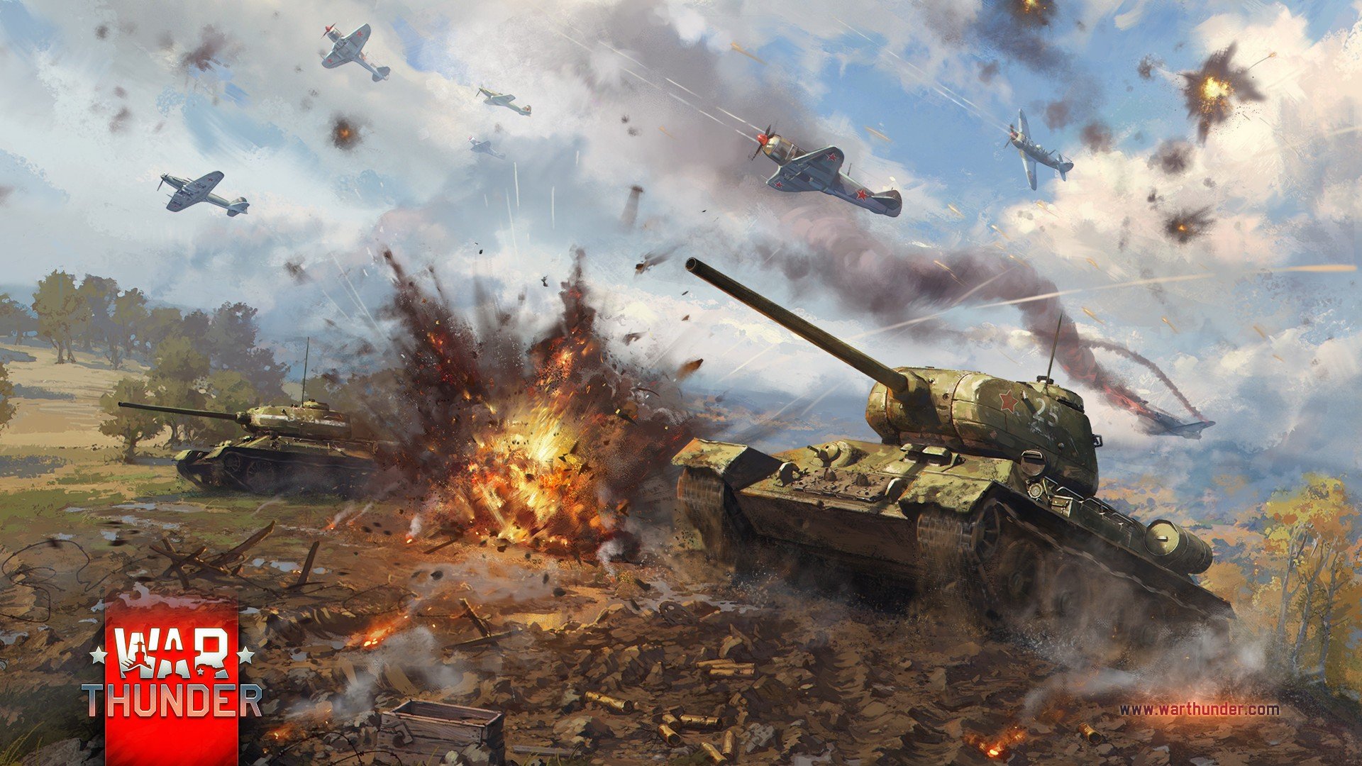 War Thunder, Airplane, Tank, T 34, Gaijin Entertainment, T 34 85 Wallpaper