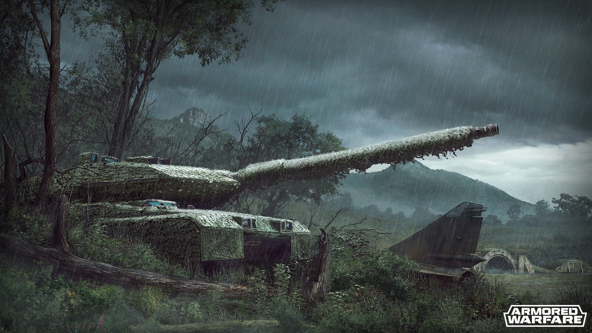 Armored Warfare, Tank, Leopard 2, Rain Wallpaper