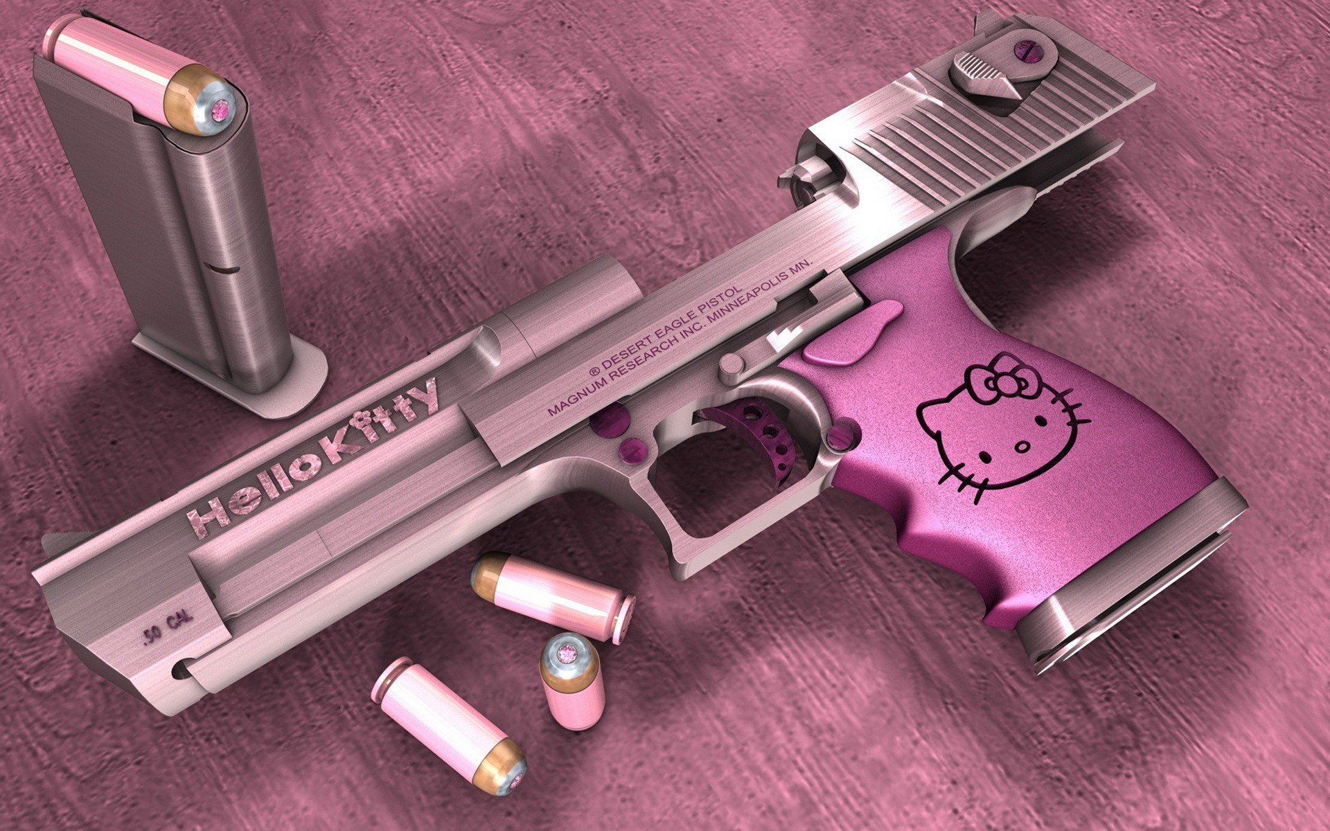 Desert Eagle, Hello Kitty, Gun Wallpaper