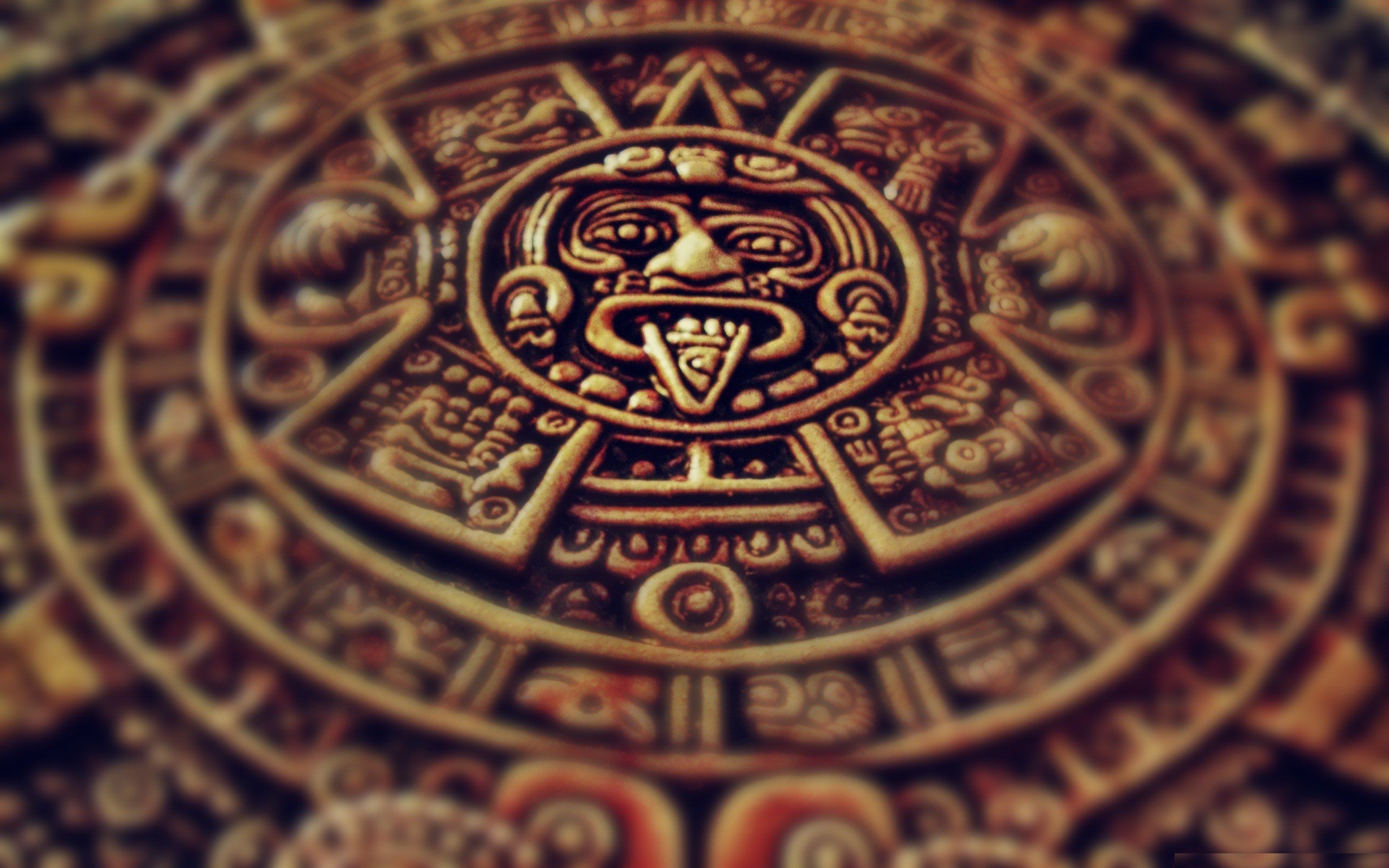 Aztec, Gold Wallpaper
