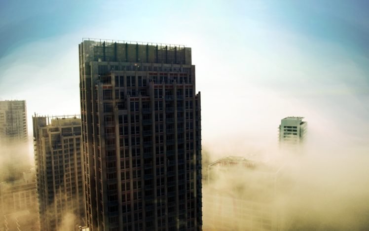cityscape, Building, Mist HD Wallpaper Desktop Background