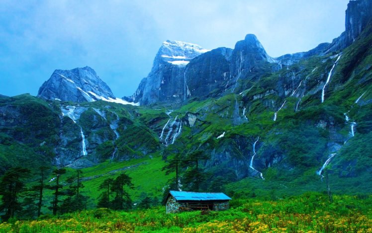 Nepal, Himalayas, Varun Valley, Cabin, Mountains HD Wallpaper Desktop Background