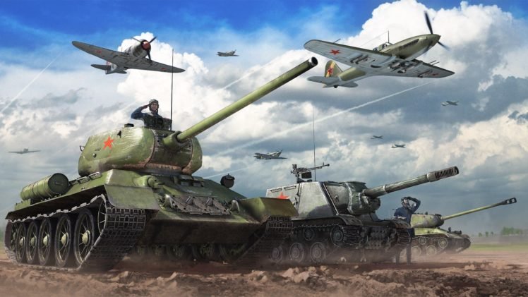 War Thunder, Airplane, Gaijin Entertainment, Tank, T 34, SU 152, IS 2 HD Wallpaper Desktop Background