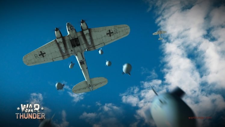 War Thunder, Airplane, Gaijin Entertainment, Video games, Luftwaffe, Bomber, World War II, Military aircraft, Aircraft HD Wallpaper Desktop Background