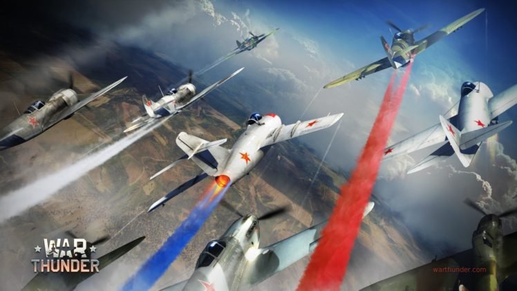 War Thunder, Russia, Airplane, Gaijin Entertainment, Contrails HD Wallpaper Desktop Background