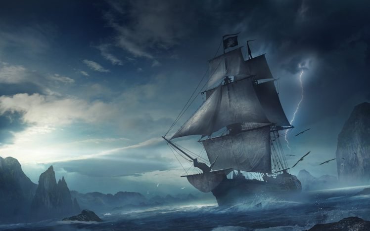 pirates, Sailing ship HD Wallpaper Desktop Background