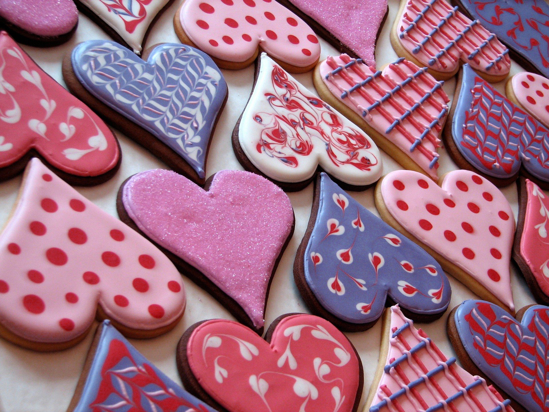 heart, Cookies, Pink, Icing, Valentine&039;s Day Wallpaper
