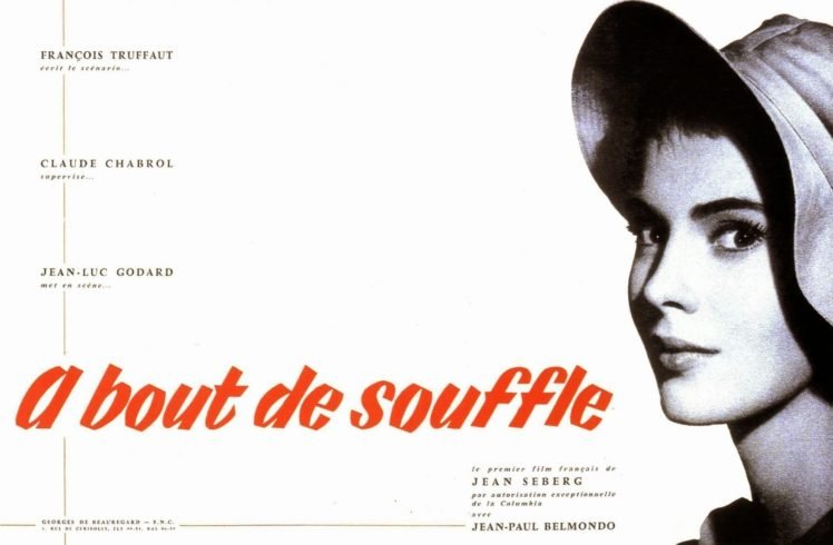 Jean Seberg, Film posters, À bout de souffle, Jean Luc Godard, Minimalism HD Wallpaper Desktop Background