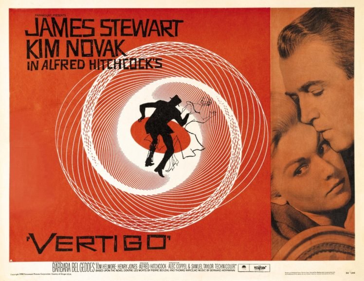 James Stewart, Kim Novak, Film posters, Vertigo, Alfred Hitchcock HD Wallpaper Desktop Background
