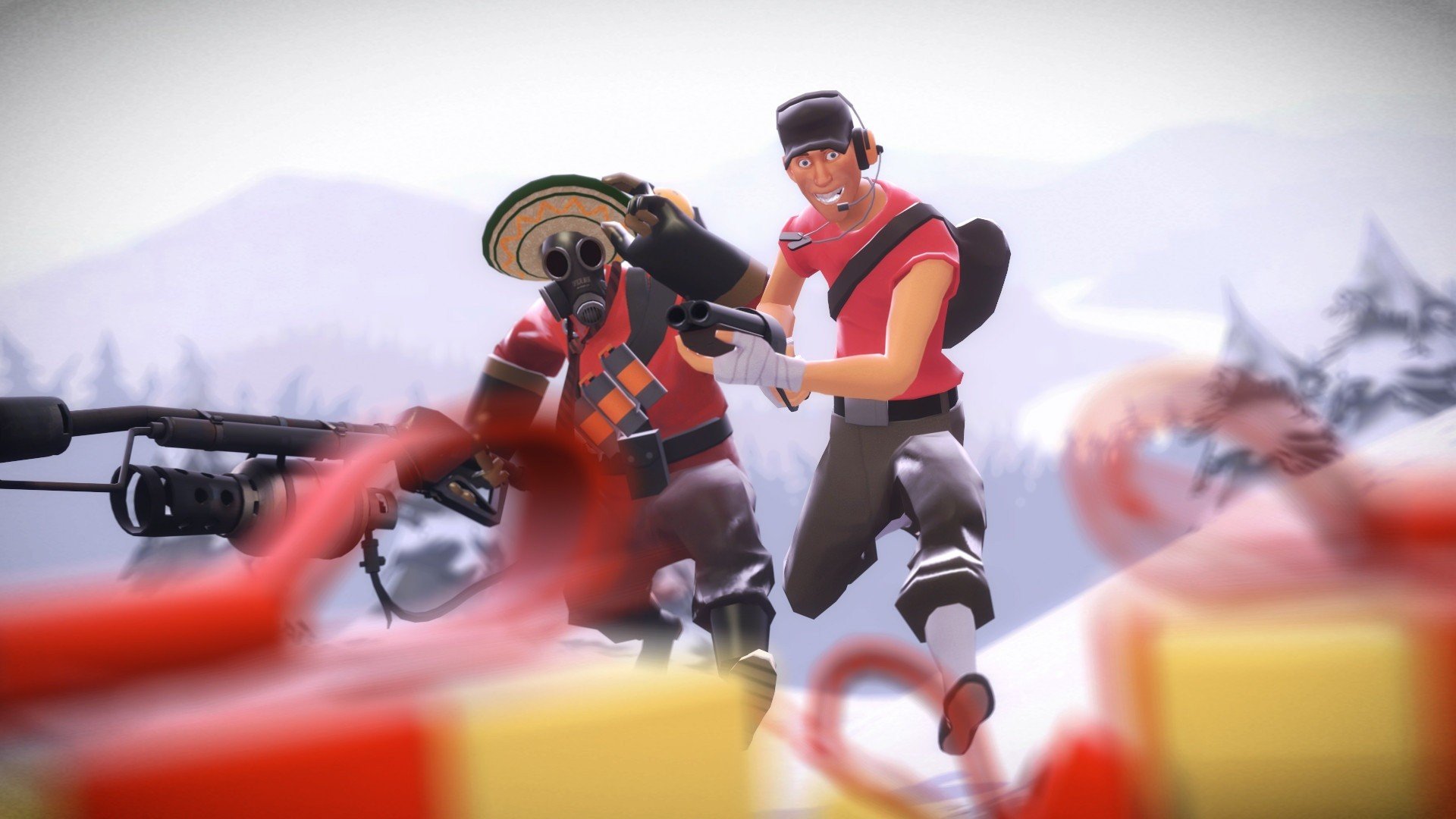 Pyro (character), Scout (character), Video games, Team Fortress 2 Wallpaper