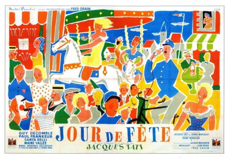 Jacques Tati, Film posters, Jour de fête HD Wallpaper Desktop Background