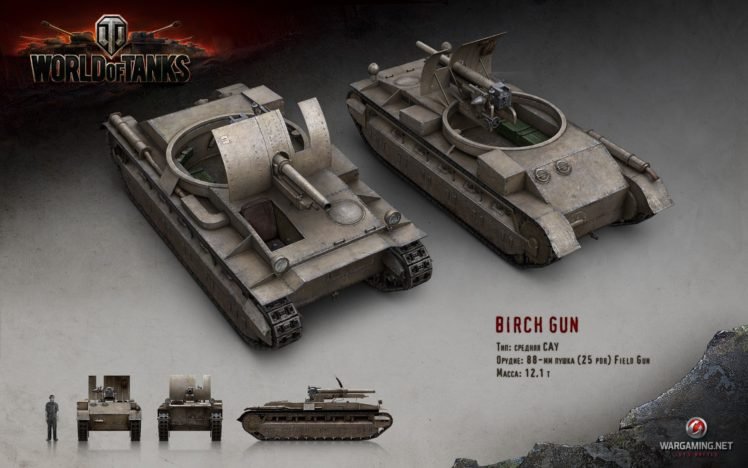 World of Tanks, Tank, Birch Gun HD Wallpaper Desktop Background