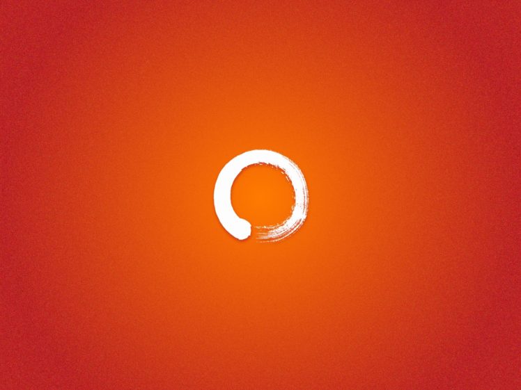orange background, Circle HD Wallpaper Desktop Background