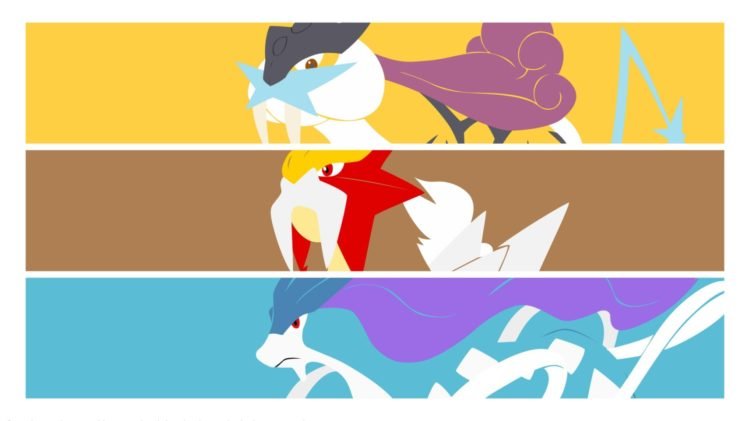 Raikou, Entei, Suicune, Pokémon HD Wallpaper Desktop Background