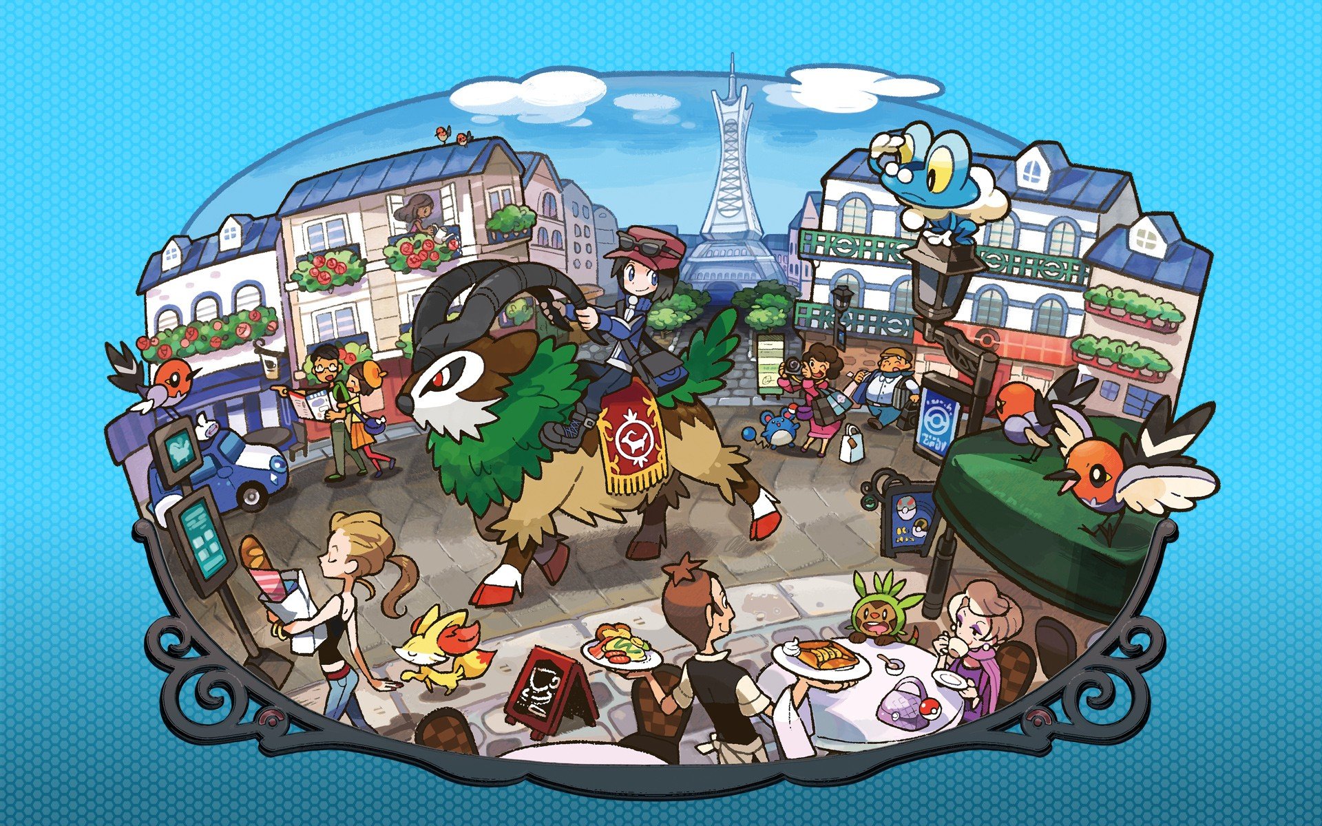 Pokémon, Gogoat, Lumiose City Wallpaper