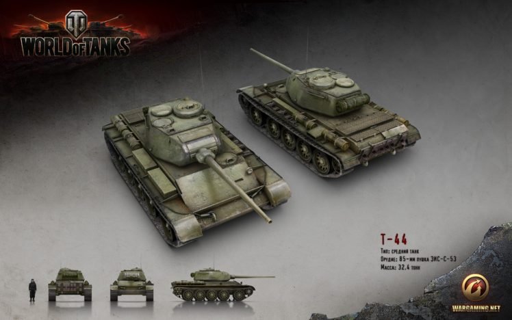World of Tanks, Tank, Wargaming, T 44 HD Wallpaper Desktop Background