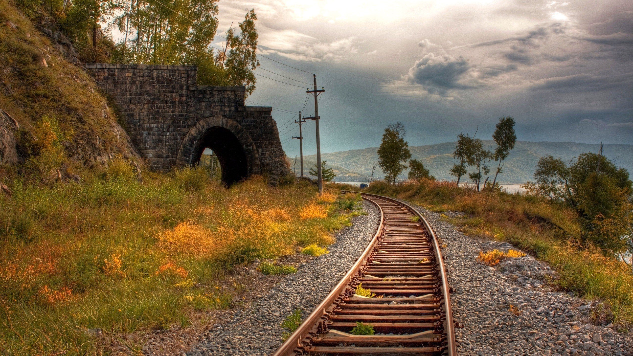 photography, Railroad track Wallpaper