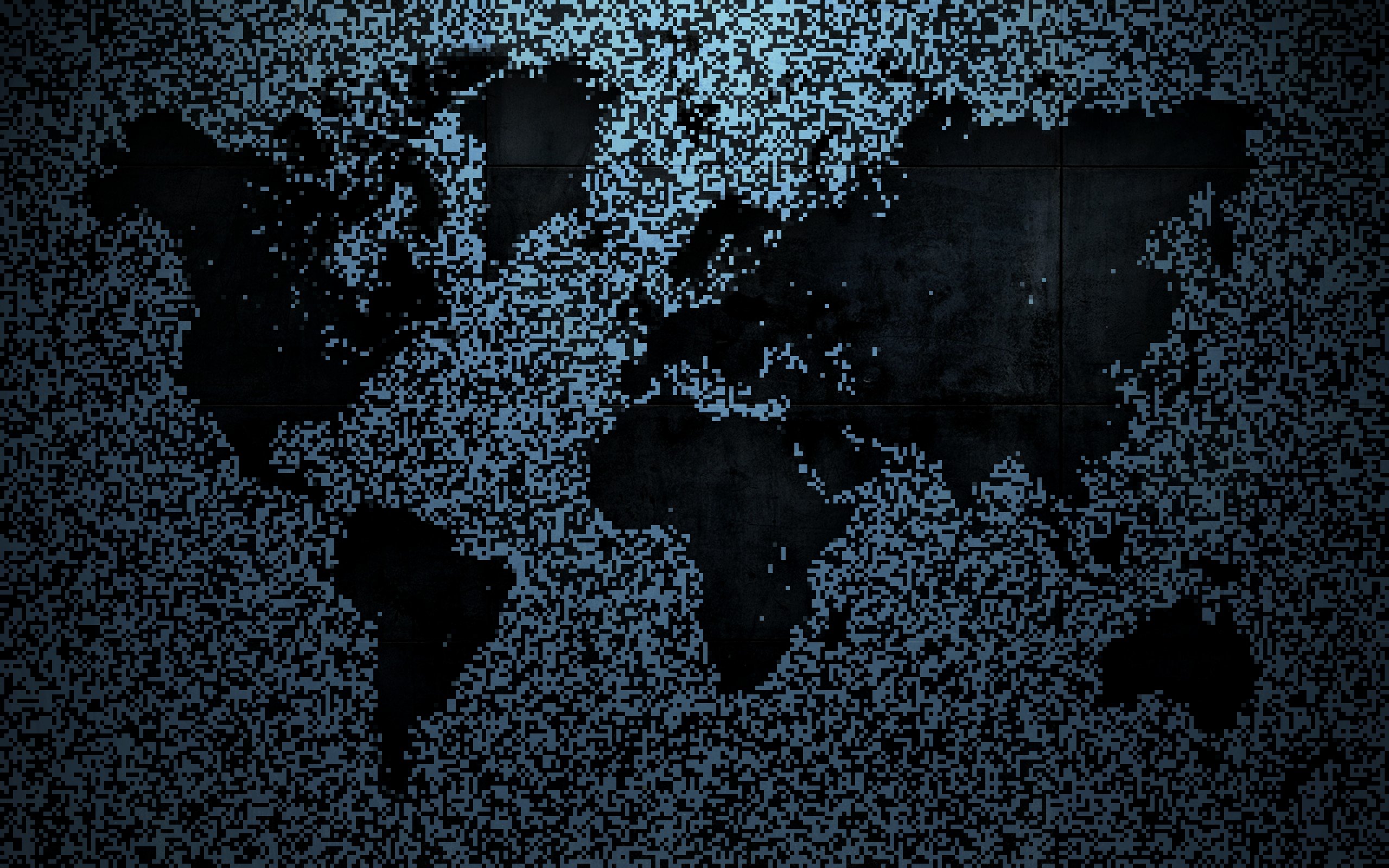 pixelated, World map, Map, Metal, Noisy Wallpaper