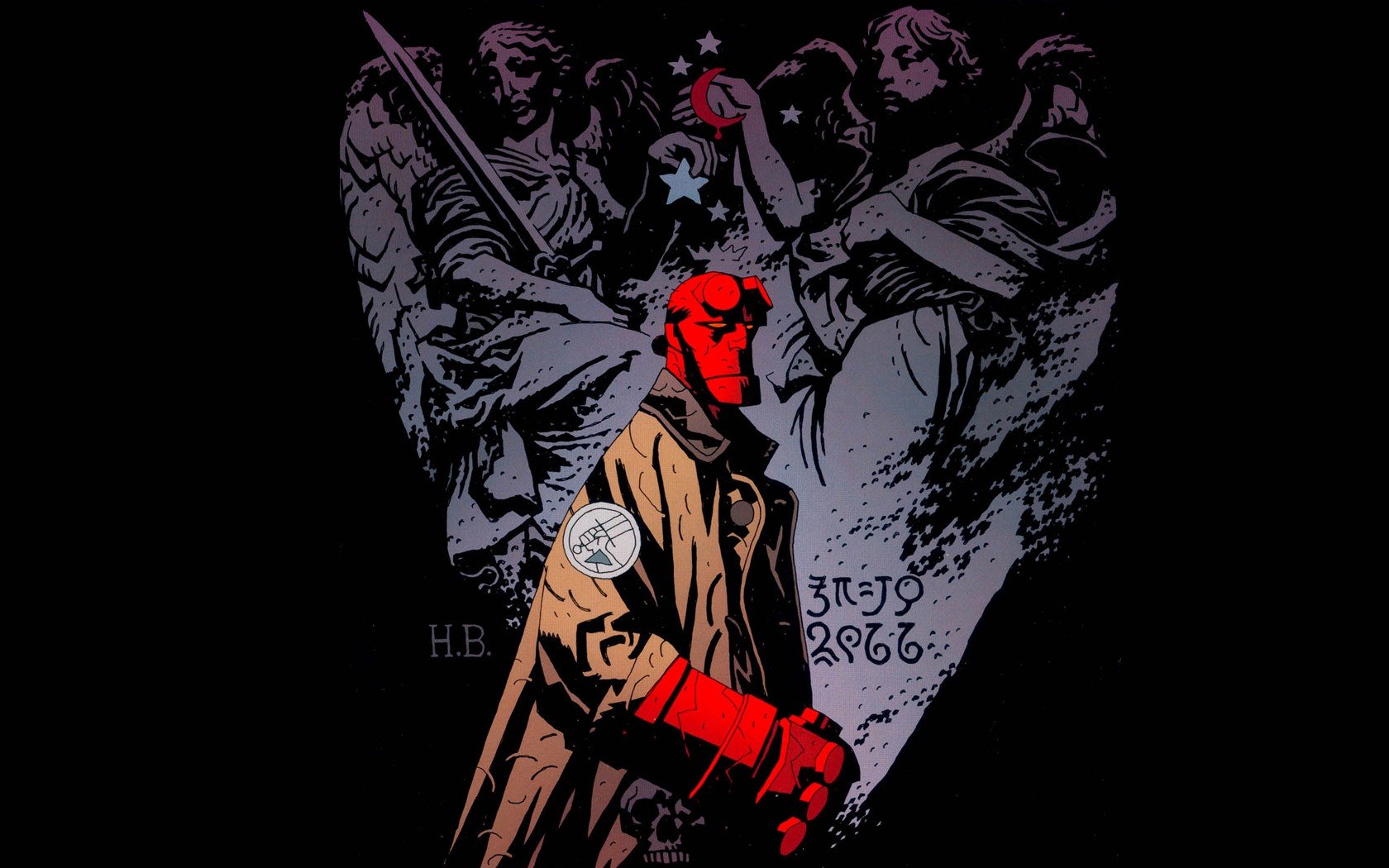 Hellboy, Comic art Wallpaper