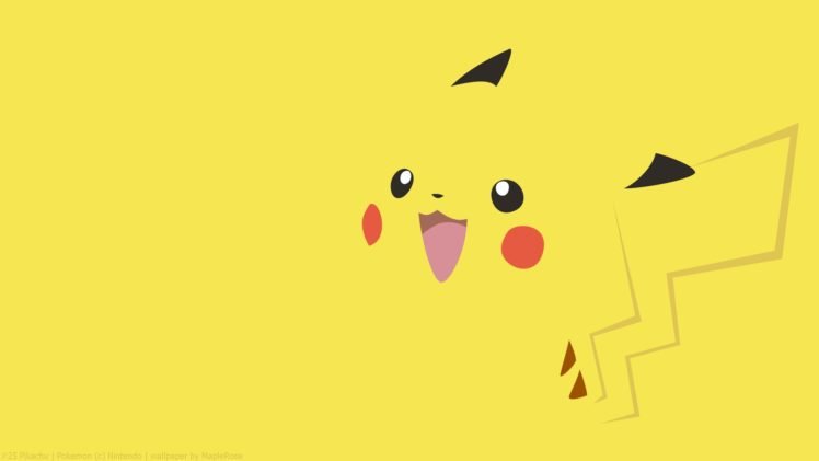 Pikachu, Minimalism HD Wallpaper Desktop Background